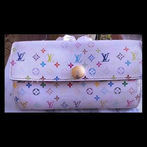 Louis Vuitton Discont. Takashi Murakami Monogram Multicolored Wallet - Picture 1 of 13